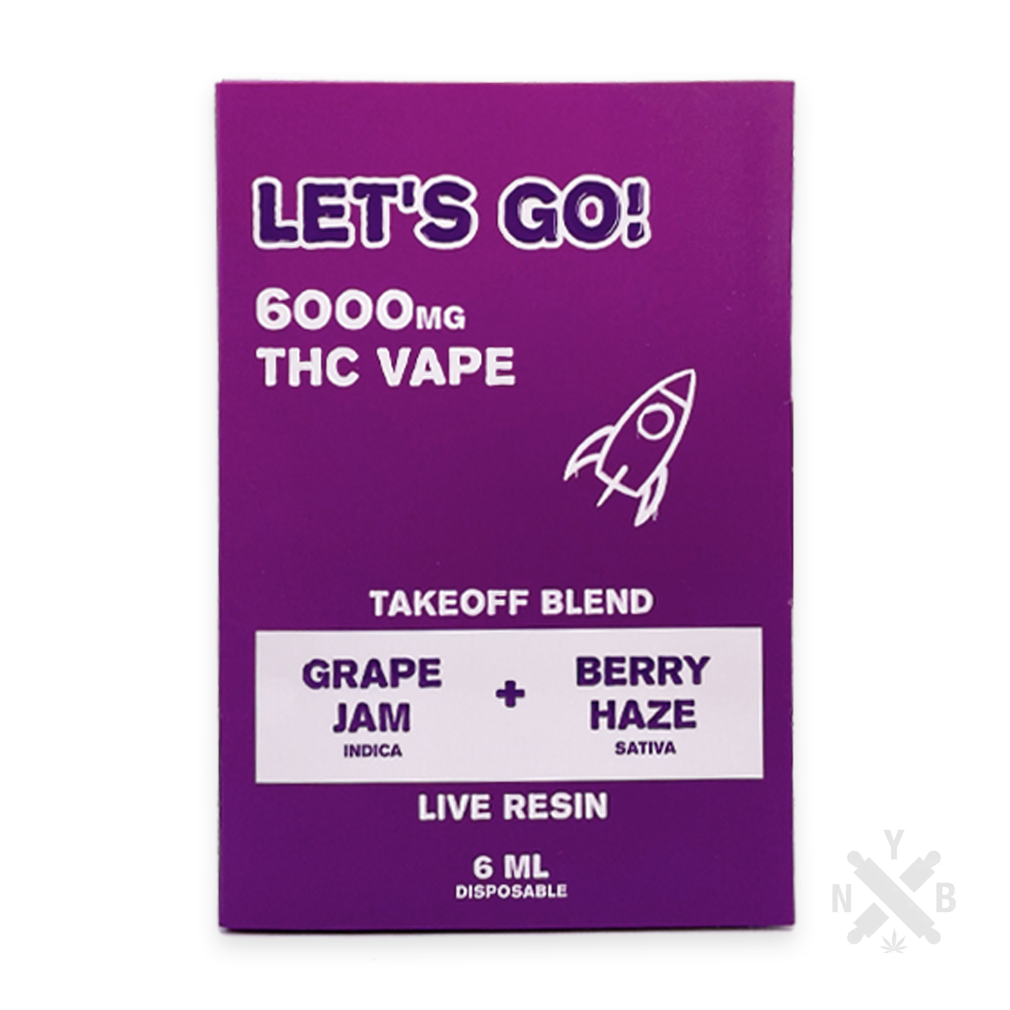 Let's Go! 6000mg Takeoff Blend THC | 6ml Disposable – Not Your Bakery