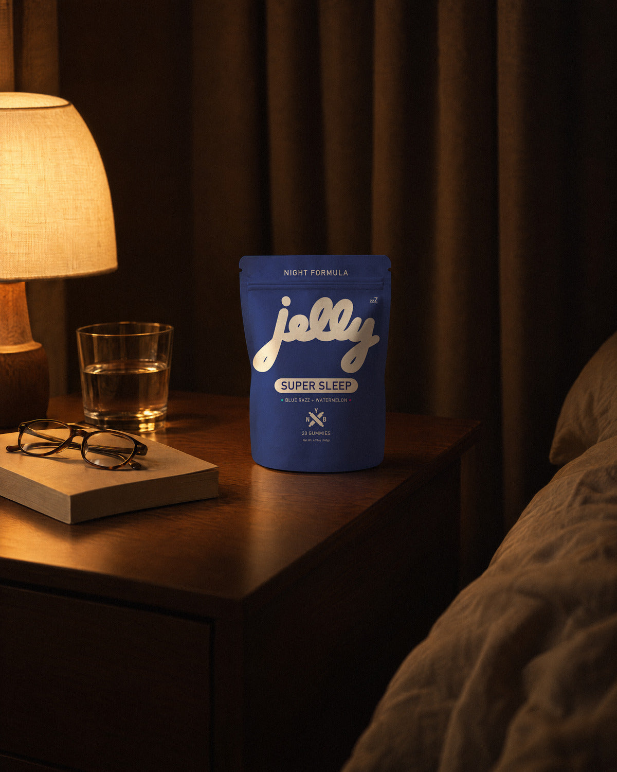 Functional category tile: Sleep (bedside, late evening)