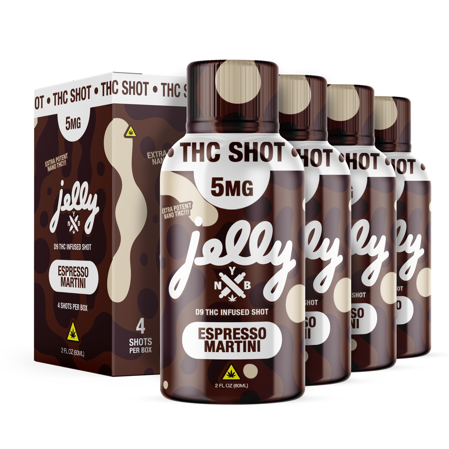 Jelly 5mg D9 Shots - 4 Count Box
