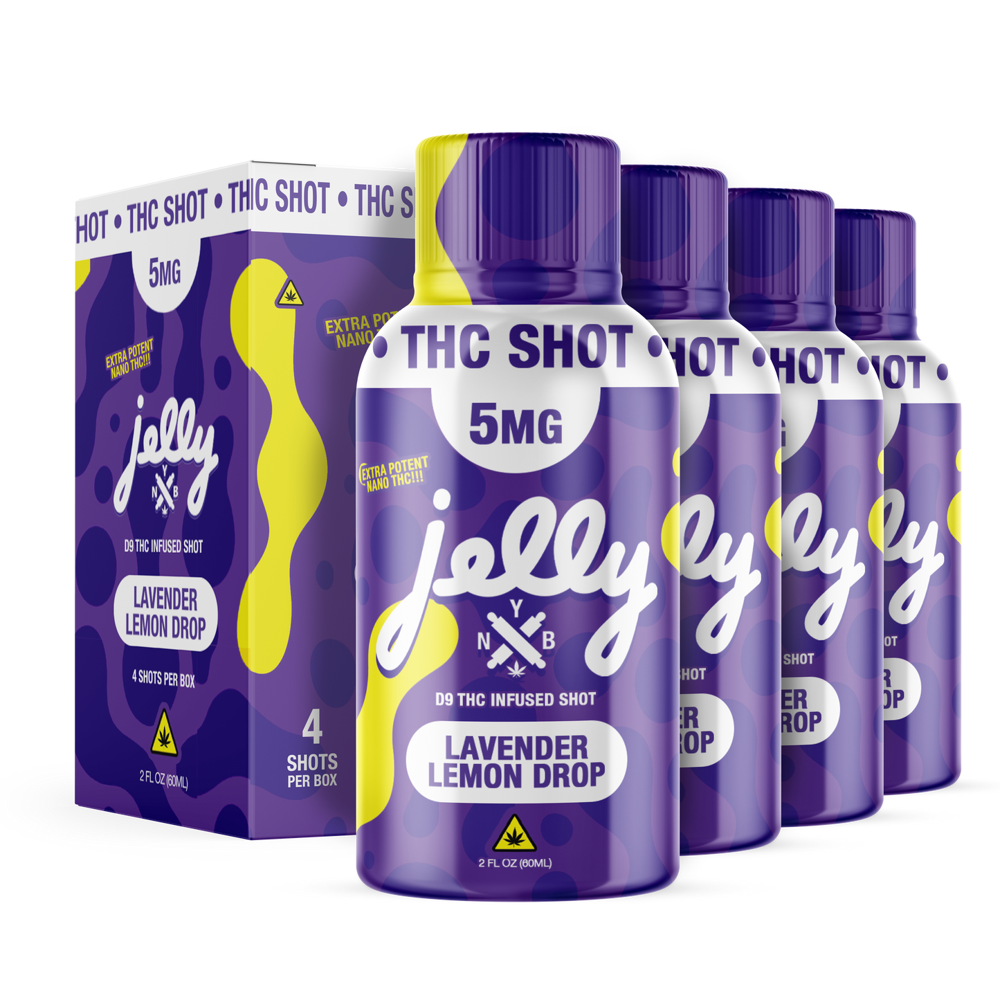 Jelly 5mg D9 Shots - 4 Count Box