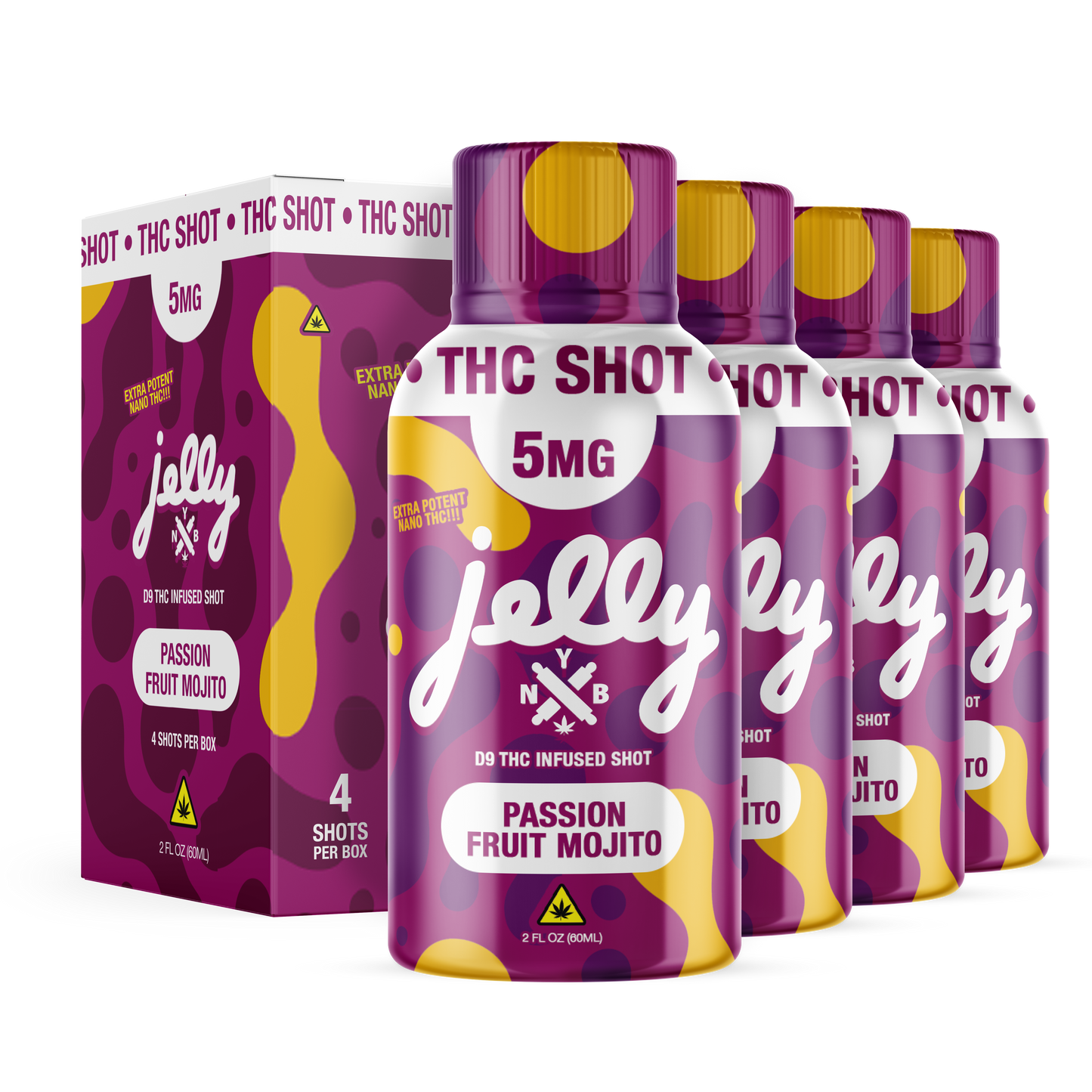 Jelly 5mg D9 Shots - 4 Count Box