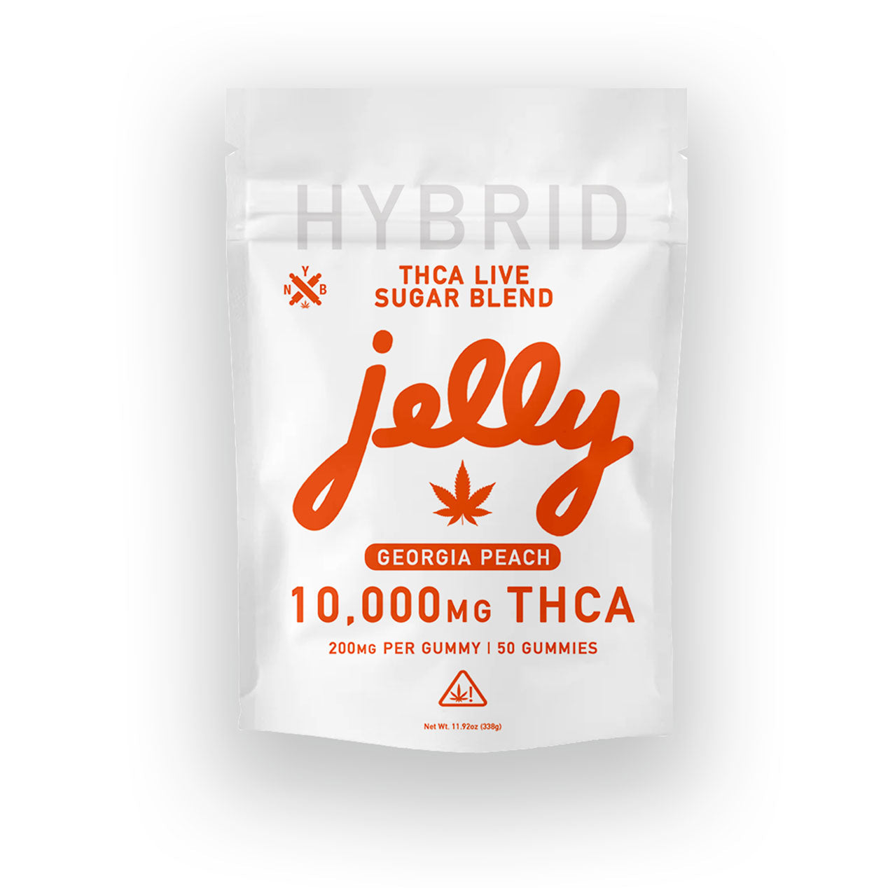 Jelly 10,000mg THC Live Sugar Blend Gummies — Georgia Peach