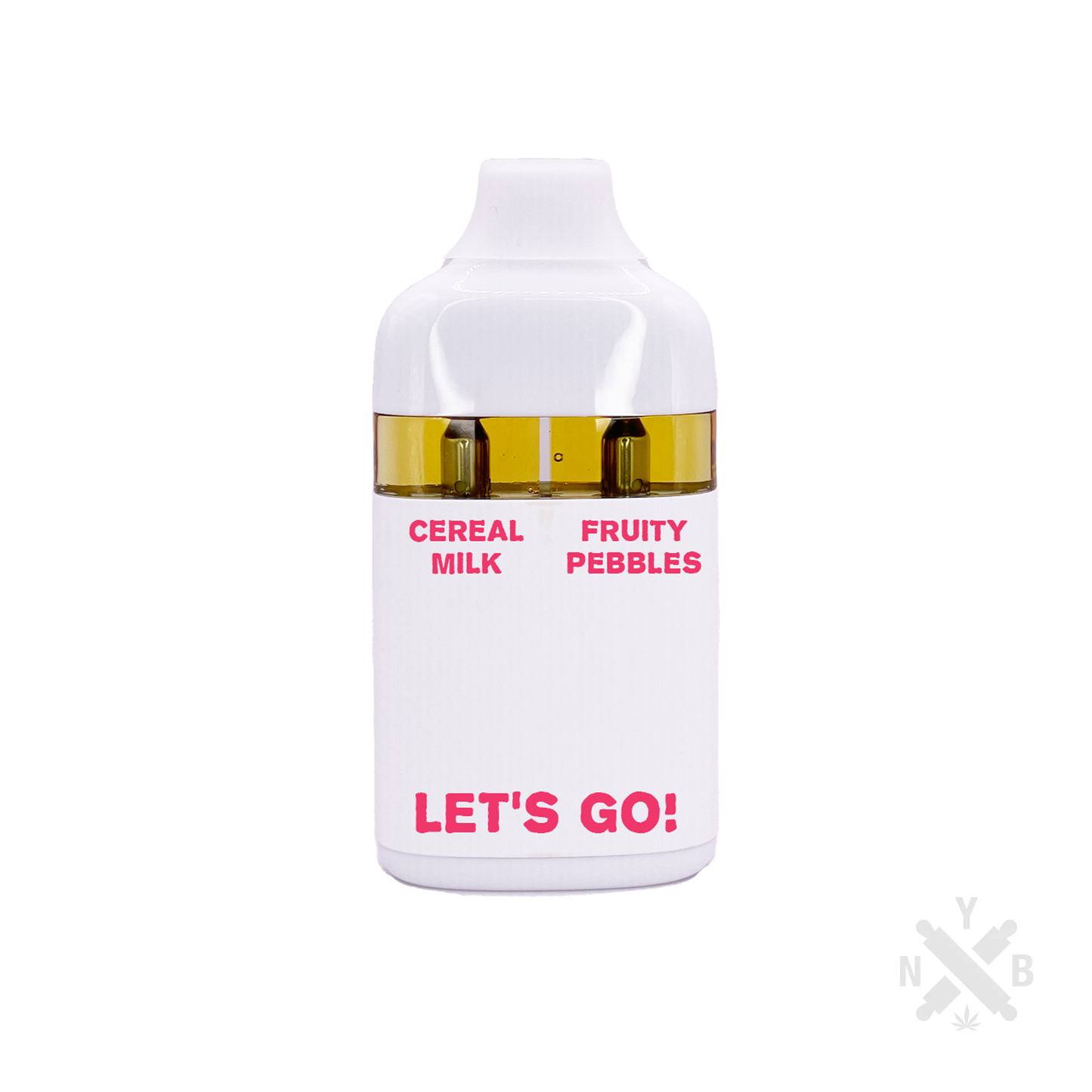 Let's Go! 6ml Disposable Vape Cereal milk + Fruity Pebbles by: Not Your Bakery