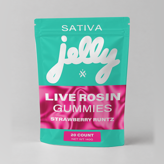 Jelly THCP Live Rosin Gummies — Strawberry Runtz
