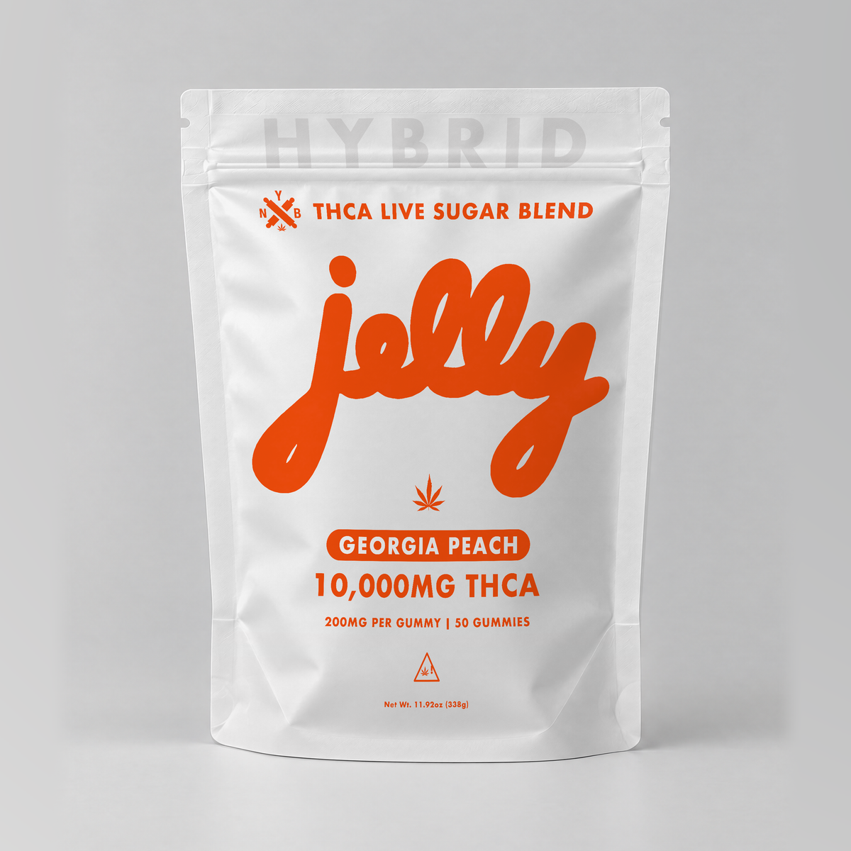 Jelly 10,000mg THC Live Sugar Blend Gummies — Georgia Peach