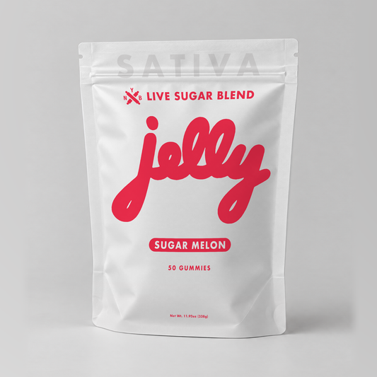 Jelly 10,000mg THC Live Sugar Blend Gummies — Sugar Melon