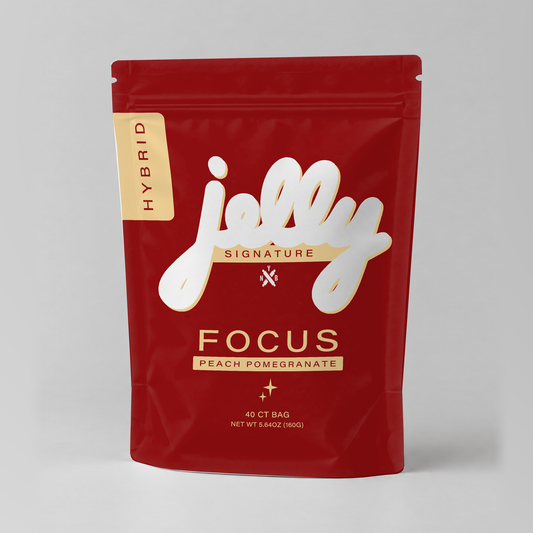 Jelly Signature Series — Focus - 5mg D9 THC | 20mg CBG - Peach Pomegranate
